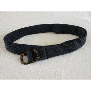 J.Crew Gray Wool Belt Womens Size Medium / Large Tortoiseshell Buckle